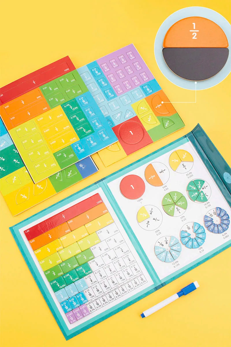 Magnetic Fraction Learning Book Set for Kids