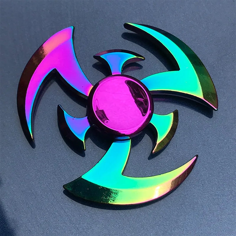 Rainbow Metal Fidget Spinner – Smooth Spinning Anxiety Relief Toy
