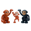 A set of zoo animal building blocks featuring models of a lion, bear, tiger, elephant, and panda.