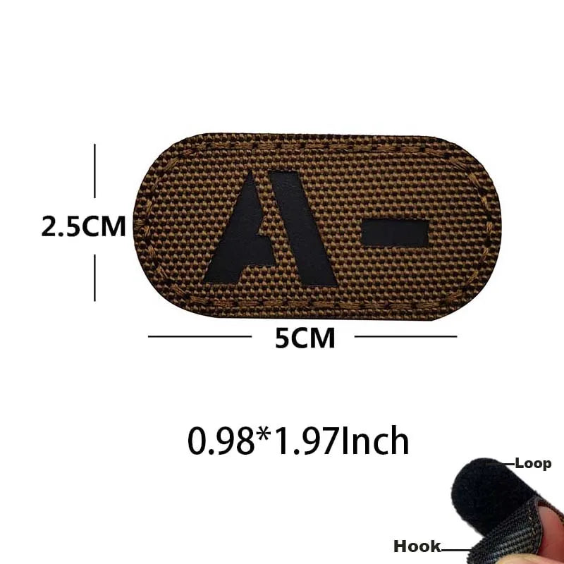 Blood Type Tactical Patches with Glow-in-the-Dark Design