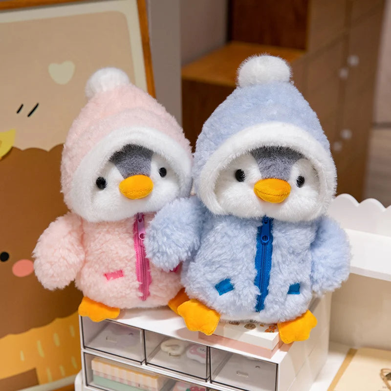 Adorable Kawaii Penguin Plush Toy with Hat and Scarf - 25cm Soft Stuffed Animal