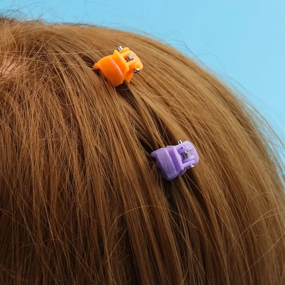 Mini Pastel Plastic Hair Clips for Dolls (10-Piece Set)
