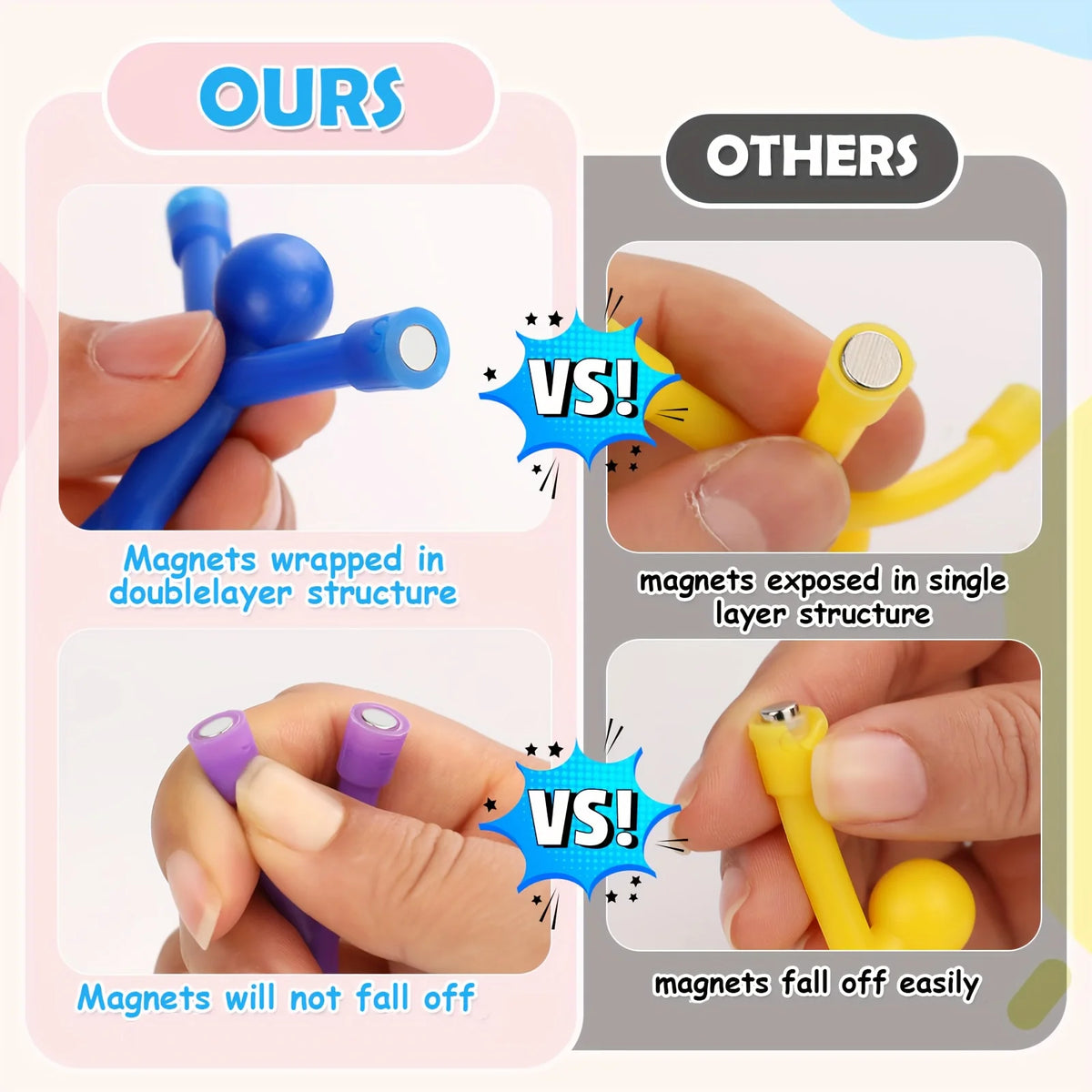 Colorful Humanoid Refrigerator Magnets – Playful Kitchen & Office Decor