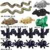 A collection of marine animal building blocks including a shark, octopus, whale, and various other sea creatures.