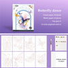 A watercolor coloring book set featuring 8 blank sheets of paper, a tap pen, and 12-color pigment cards for butterfly dance.