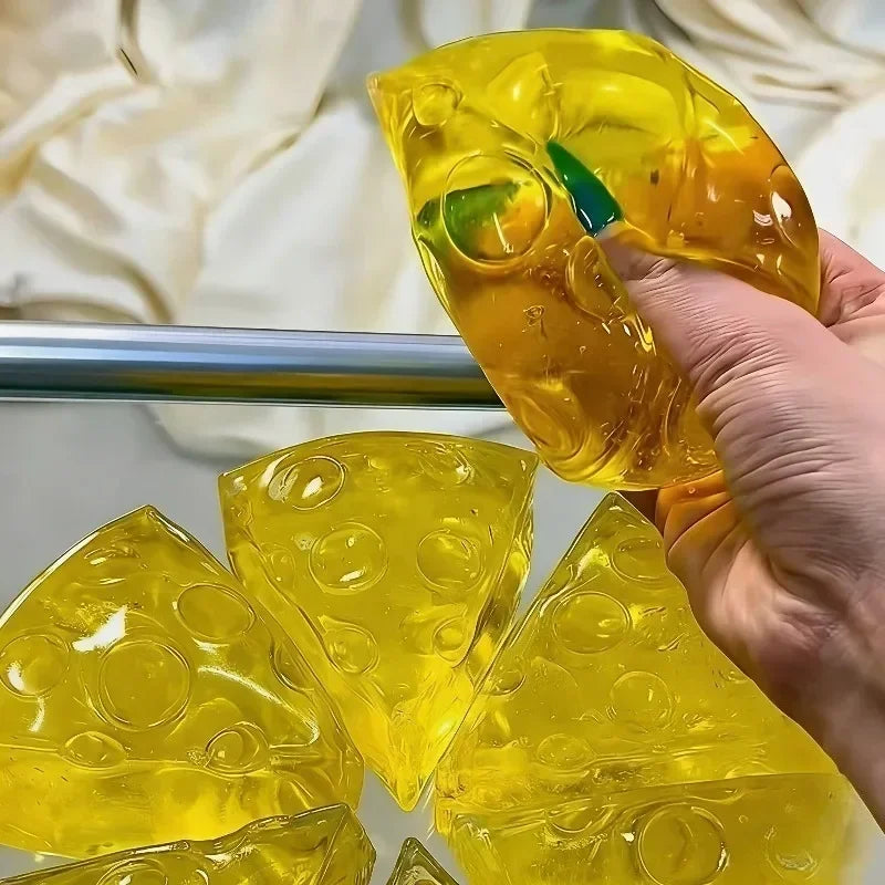 Squishy Mochi Cheese Fidget Toy for Stress Relief
