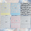 3D Bow Nail Stickers with Ribbon, Heart & Stripe Designs