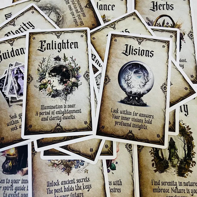 Wise Witch Oracle Deck – 20-Card Fortune Telling Set