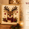Festive Christmas Pearl Diamond Painting Kit with Frame