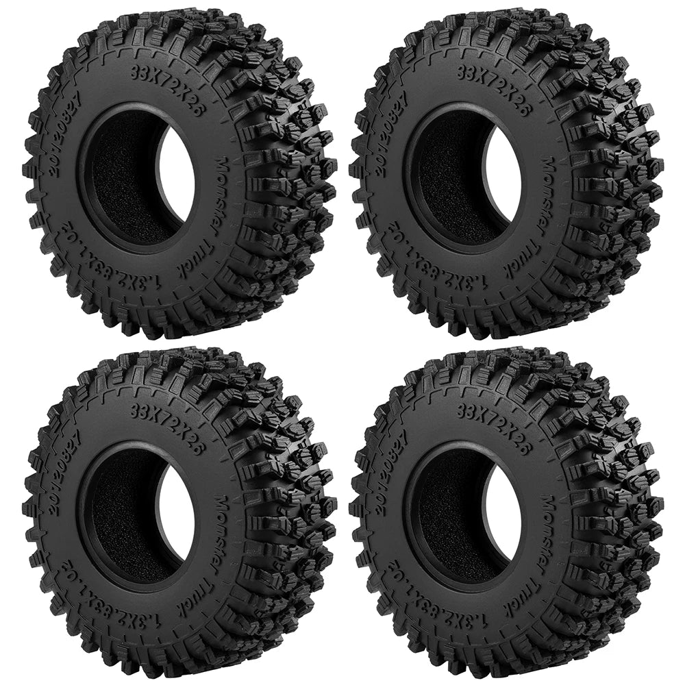 1.3" Mud Terrain Tires for RC Crawler (4-Pack)