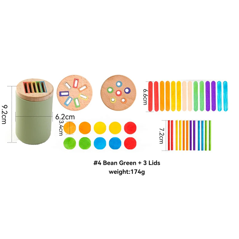 Wooden Shape & Color Sorting Toy for Toddlers