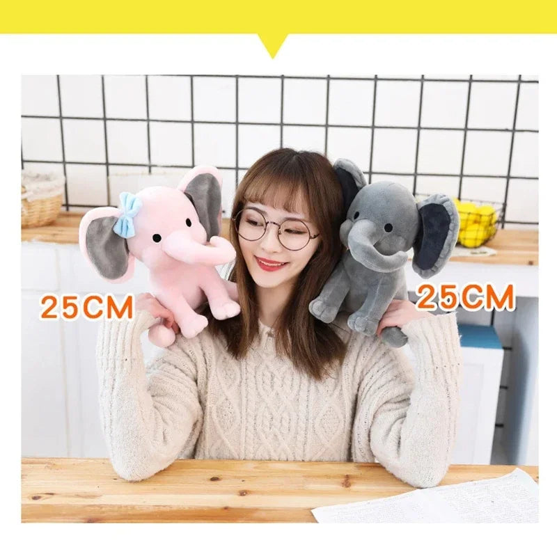 Soft Gray Elephant Plush Toy – Cuddly Stuffed Animal