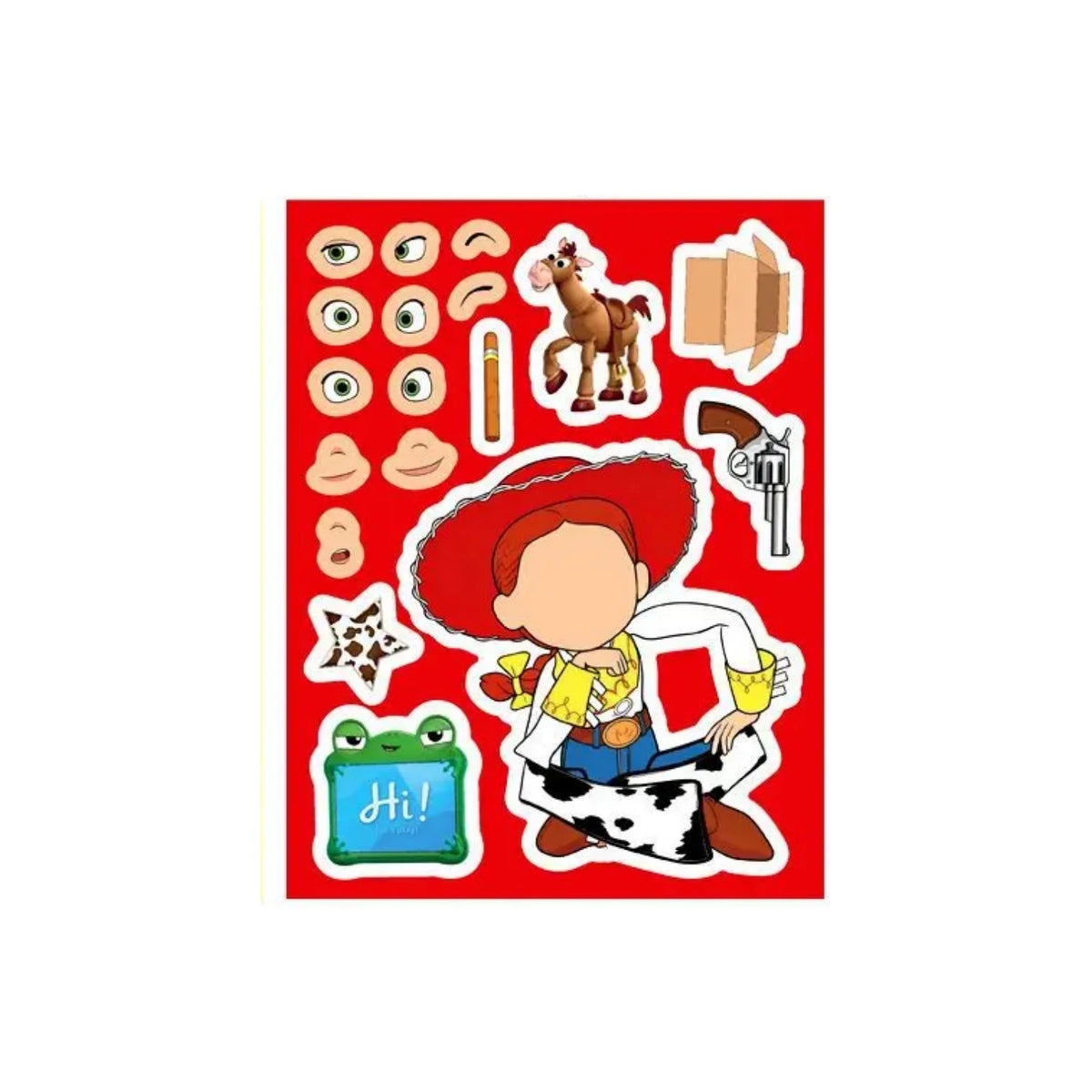 Toy Story Make a Face Sticker Set - Reusable Puzzle Stickers for Kids