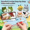 Mains démontrent une vidéo d'instructions détaillées pour crocheter étape par étape un animal amigurumi
