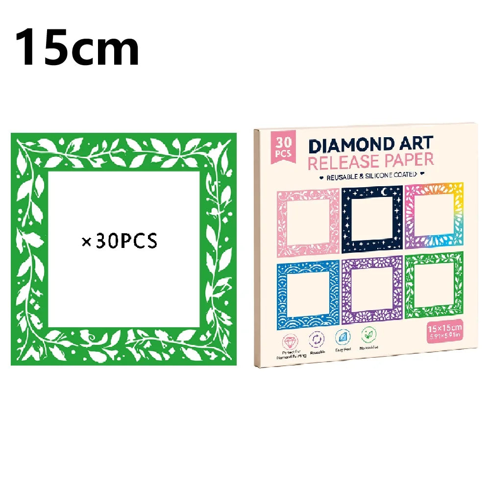 Box of 30 sheets of reusable non-stick release paper for diamond painting