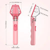 Pink handheld insect catcher with a magnifying lens and various sized attachments.
