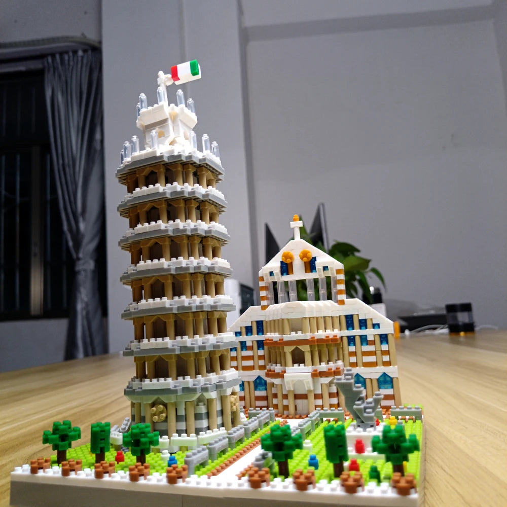 Leaning Tower of Pisa Micro Building Blocks Set