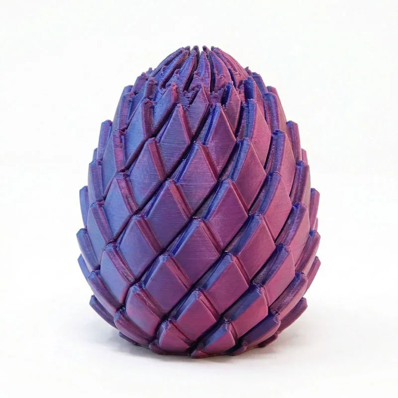 3D Printed Dragon Egg Stress-Relief Toy — Deformable Desk Ornament