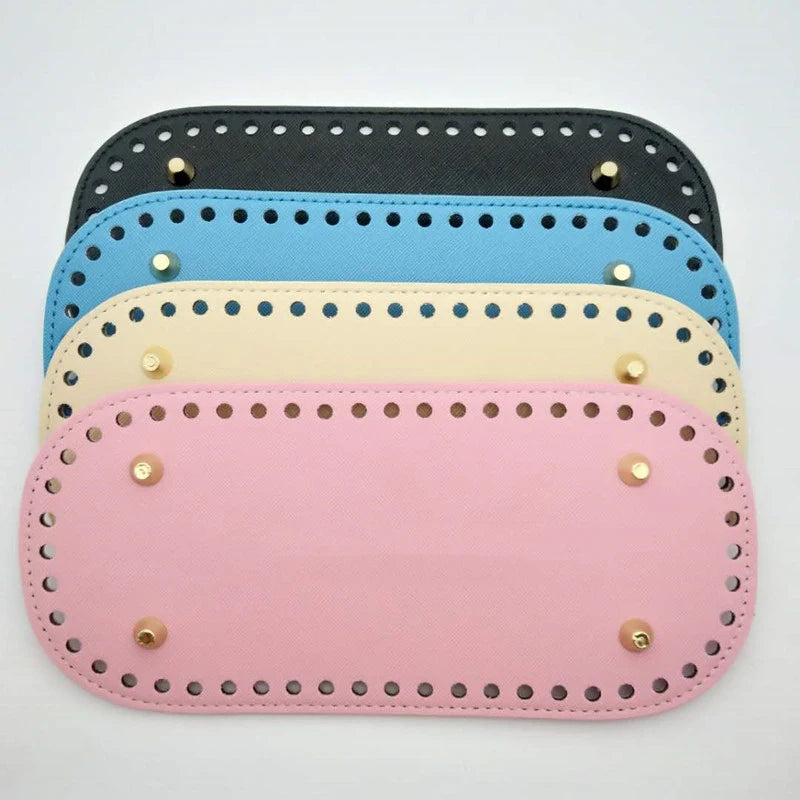 Handwoven Knitted Leather Handbag with Crossbody Strap