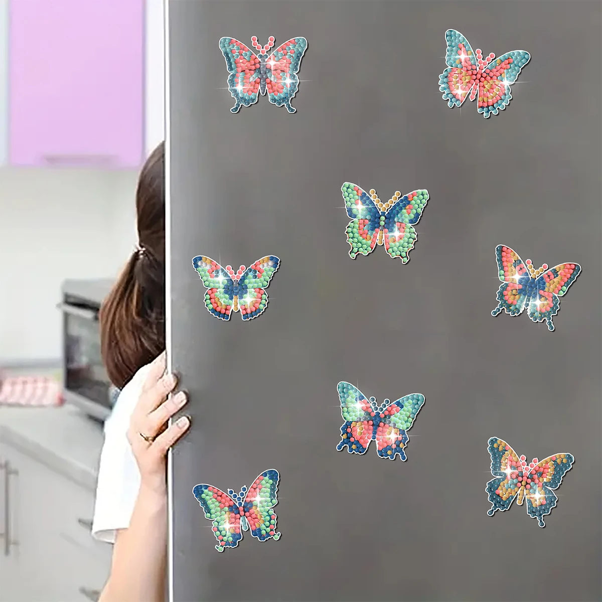 Butterfly Diamond Painting Magnets Kit – 8 Designs