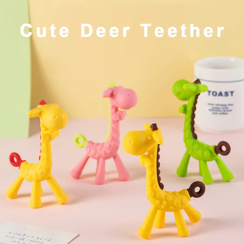 Adorable Giraffe Silicone Baby Teether