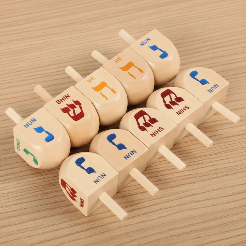 Classic Wooden Spinning Tops for Kids