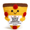 Handmade Crochet Hamburger and Donut Desk Decor with Positive Message Card