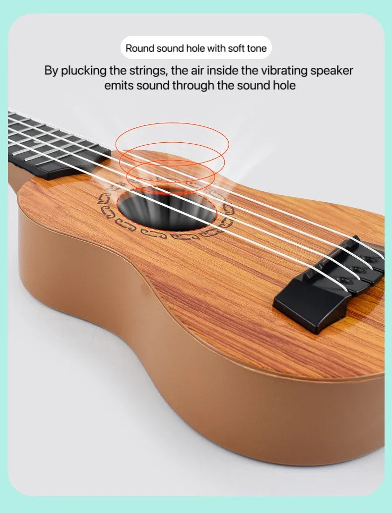 Kids' Ukulele Toy Guitar with Pick for Musical Fun