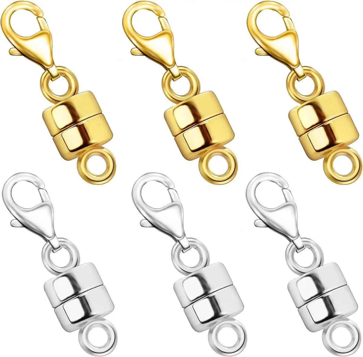 Magnetic Necklace Clasp Converter with Lobster Claw – 14K Gold & Silver Plated