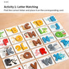 Montessori Wooden Spelling Game with Letter Matching Cards