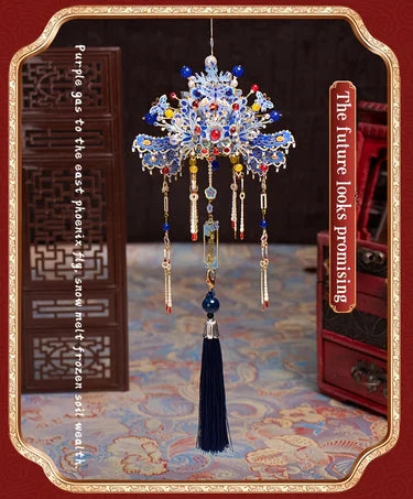 A detailed 3D metal phoenix crown model kit displayed against a dark background.