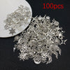 Celestial Charm Assortment – Vintage Silver Stars, Moons & Suns for Jewelry Making