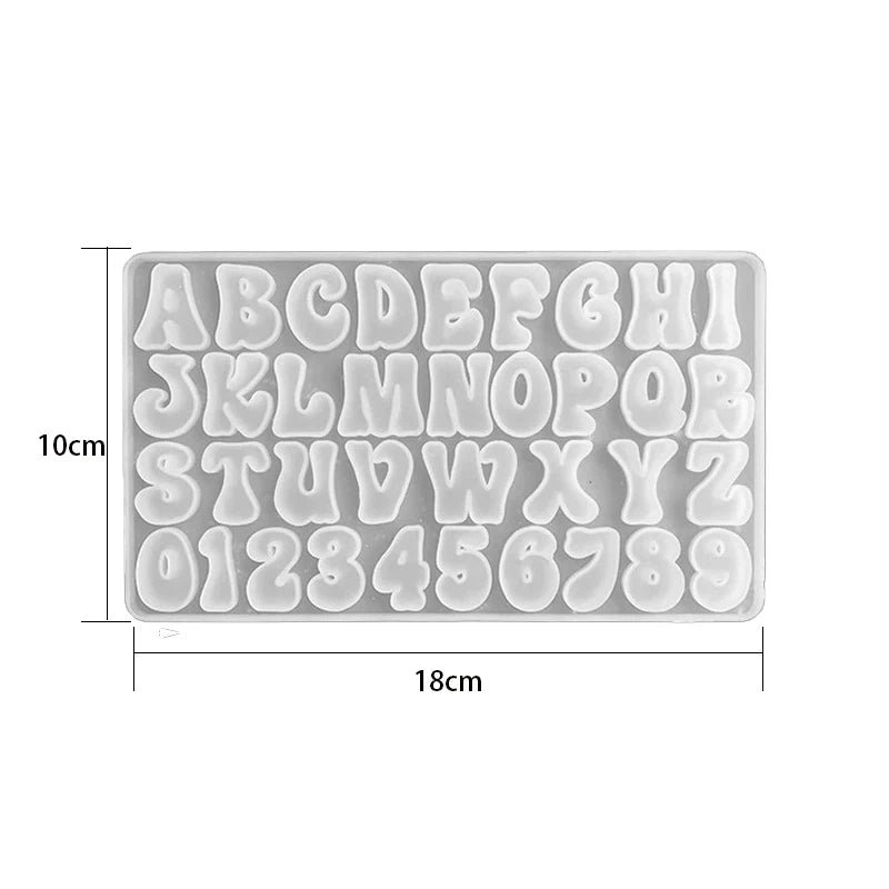 Letter & Number Silicone Mold for Resin Jewelry Making