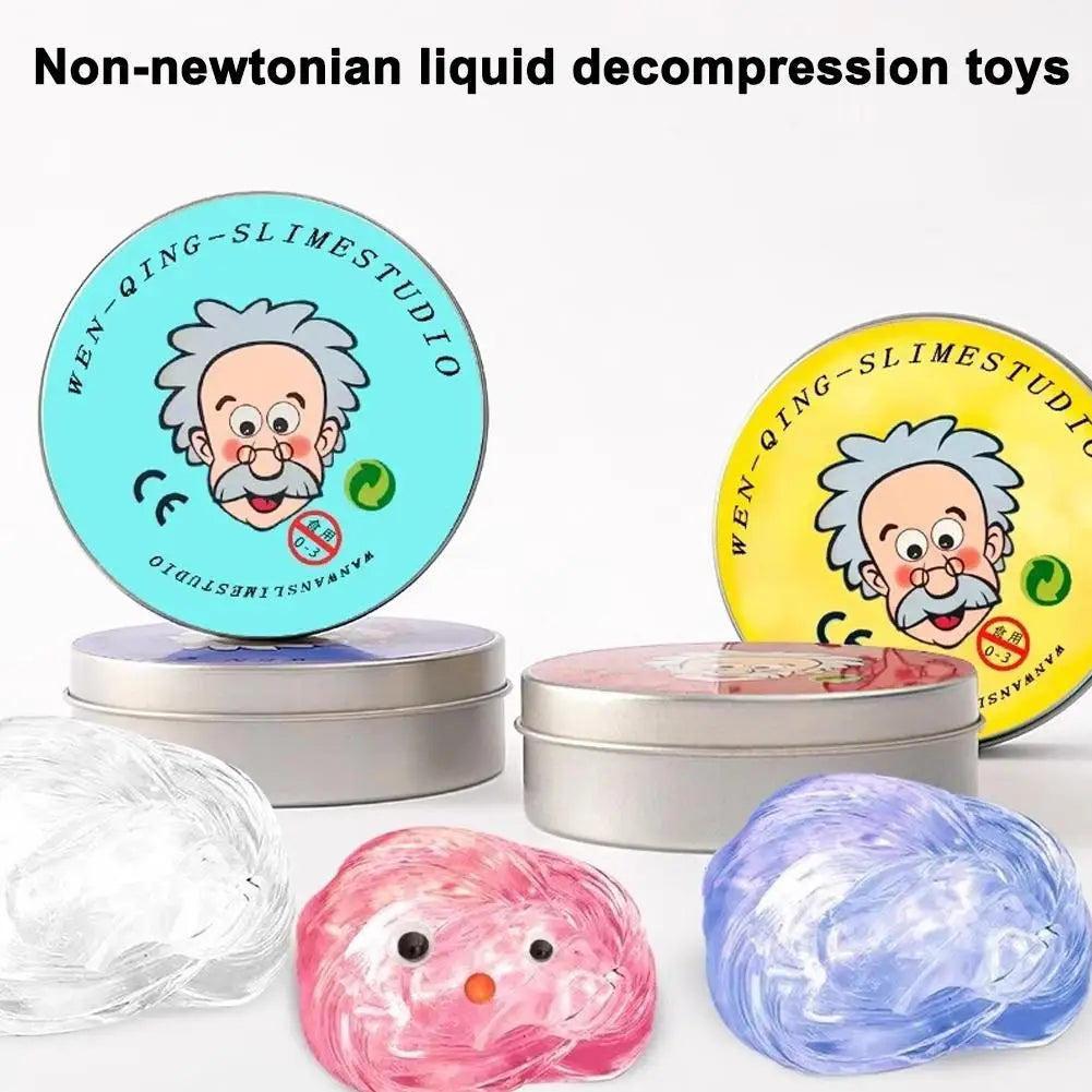 Crystal Clear Sensory Putty with Tin – Stress Relief & Bouncing Toy