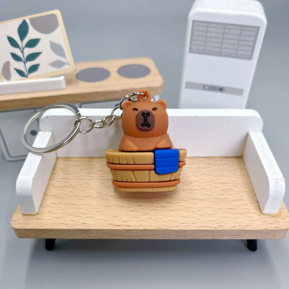 Cute Capybara Keychain Charm – Soft PVC Pendant for Bags, Phones & Keys