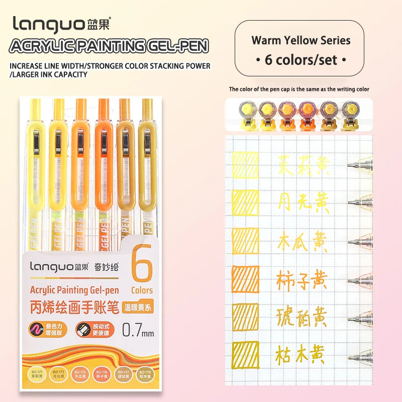 12 Color Acrylic Gel Pen Set