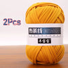 Two balls of yellow soft chunky t-shirt yarn for crochet and knitting