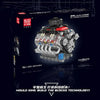 A detailed model of an LSX454 V8 engine building block set with electric drive components.