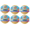 A set of six colorful squishy dumpling keychains with mystery colors and a cute face design