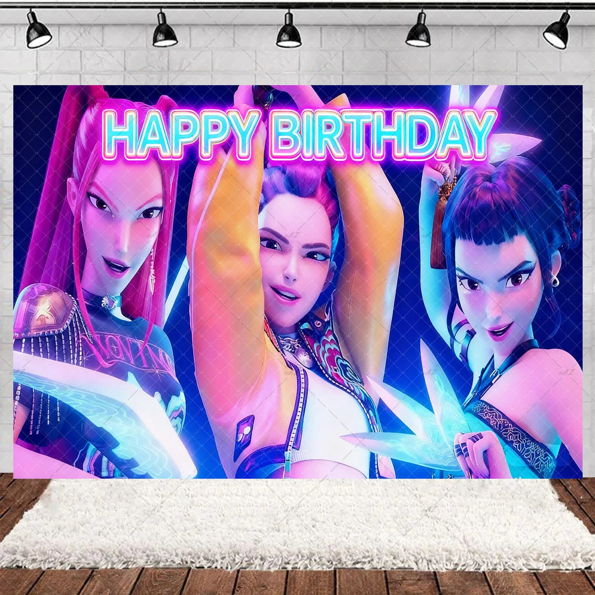 K-Pop Theme Party Backdrop for Birthday Celebrations