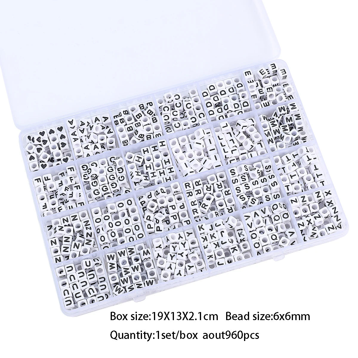Acrylic Letter Bead Variety Pack for Jewelry Making