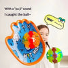 Cartoon Suction Cup Catch & Throw Racket Toy Set with Glowing Ball