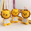 Handmade Crochet Lion Doll with Card