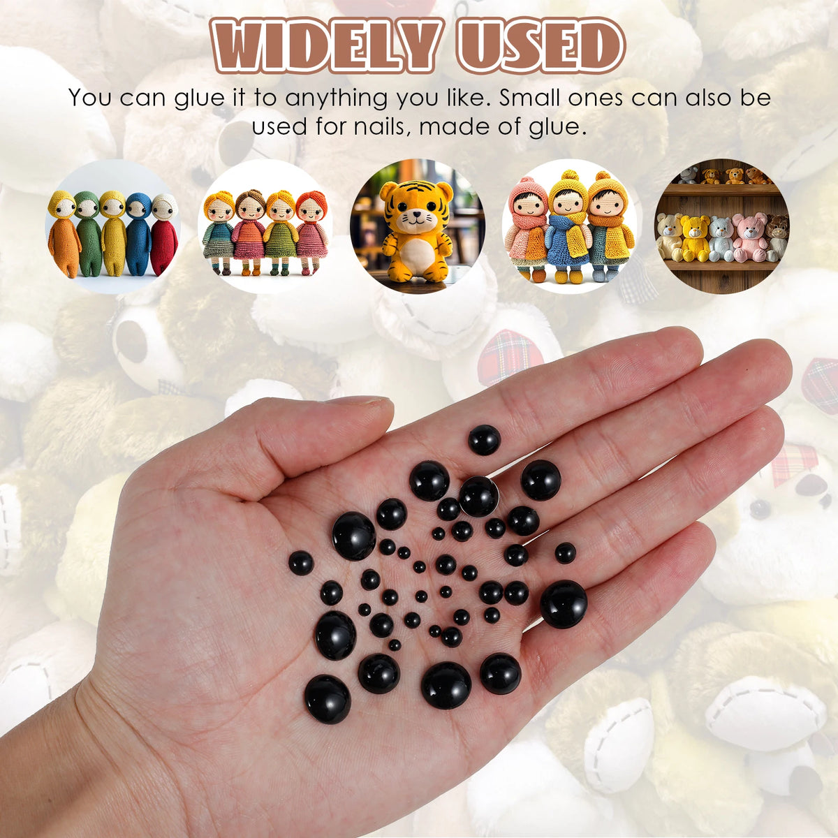 Plastic Doll Eyes for Crafts and Stuffed Animals (Multipack)