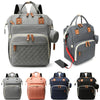 Large Waterproof Diaper Bag Backpack with Insulated Bottle Pocket