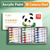 A set of 18 colors of acrylic paint in 5ml tubes packaged for artists and crafters.