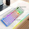 RGB Backlit Wired Keyboard with Mechanical Feel