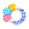 Fruit-Shaped Silicone Baby Teether with Rattle