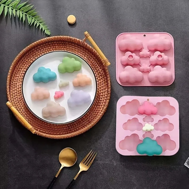 Silicone Cloud Mold for Candles and Desserts – 8-Cavity Flexible Pan