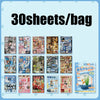 A collection of 30 sheets of Japanese vintage kawaii stickers packaged in a bag for scrapbooking and journaling